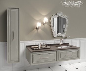 Simple European Style Bathroom Cabinet-ID:472050911