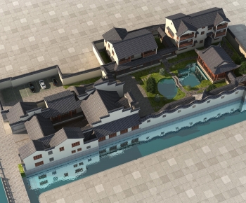 Chinese Style Architectural Bird's-eye View Planning-ID:693661933