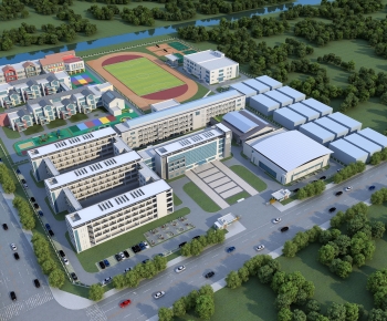 Modern Architectural Bird's-eye View Planning-ID:717483048