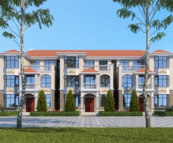 Simple European Style Townhouse-ID:399348026