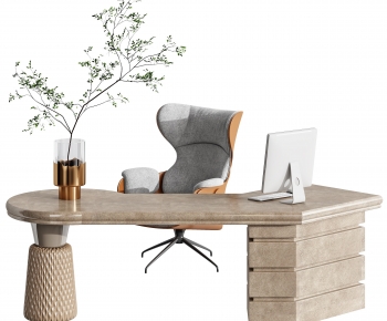 Modern Office Desk And Chair-ID:200453043