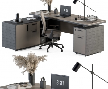 Modern Office Desk And Chair-ID:416198972