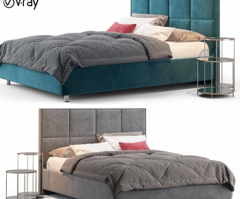 Modern Double Bed-ID:617683899