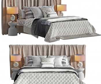 Modern Double Bed-ID:762470019