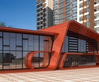 Modern Appearance Of Commercial Building-ID:810853004