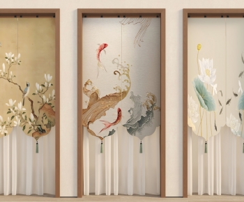 New Chinese Style Door Curtain-ID:174645909