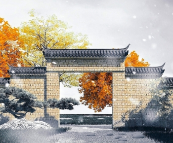 Chinese Style Landscape Wall-ID:852997065