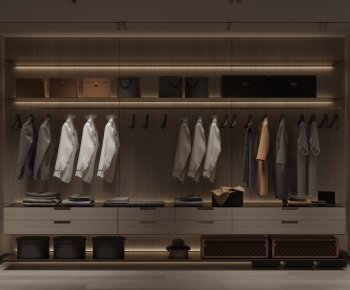 Modern Clothes Storage Area-ID:667476892