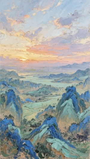 新中式山水装饰画-ID:6337876