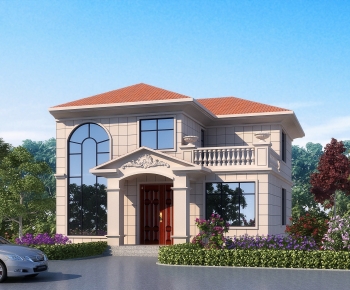 Simple European Style Detached Villa-ID:355796105