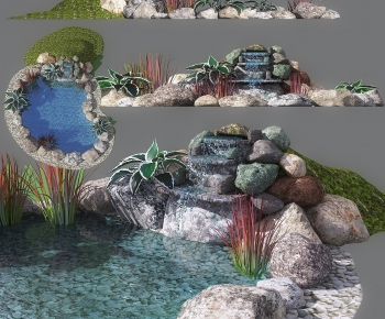 现代假山水景-ID:204363111