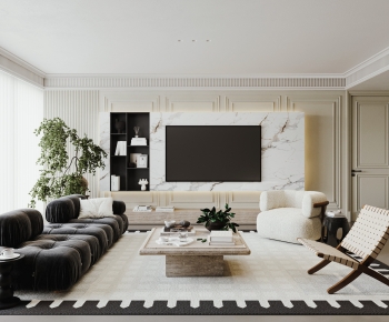 Simple European Style A Living Room-ID:830530881