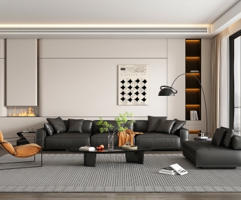 Modern A Living Room-ID:804229976