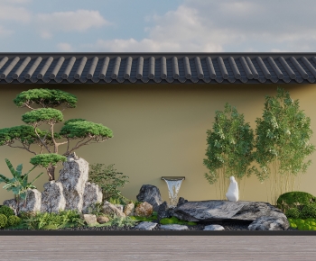 新中式庭院假山水景-ID:916989095