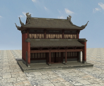 Chinese Style Ancient Architectural Buildings-ID:396609079