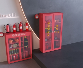 现代灭火器消防器材组合-ID:488325122