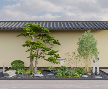 新中式庭院假山水景-ID:117049256