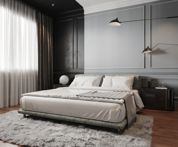 Simple European Style Bedroom-ID:389204039