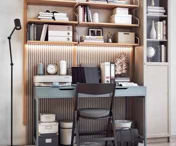 Modern Computer Desk And Chair-ID:686773061