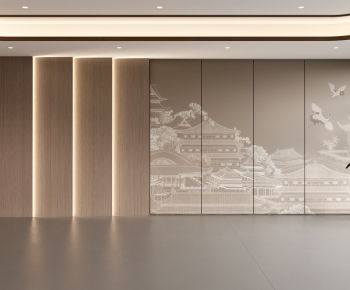 New Chinese Style TV Wall-ID:369281054