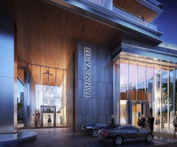 Modern Facade Element-ID:887799326