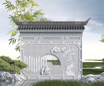 Chinese Style Landscape Wall-ID:649739034