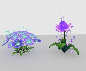 Modern Flowers And Grass-ID:881081101