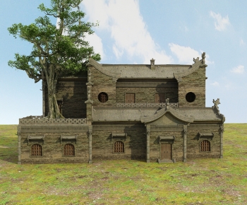 Chinese Style Ancient Architectural Buildings-ID:868853099