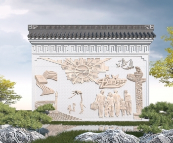 Chinese Style Landscape Wall-ID:752244001