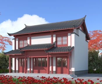 Chinese Style Building Appearance-ID:398616086