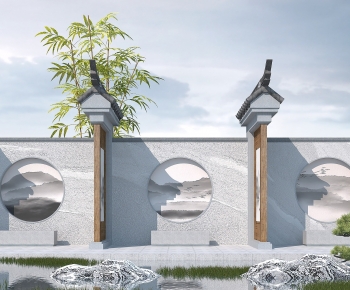 Chinese Style Landscape Wall-ID:881001005