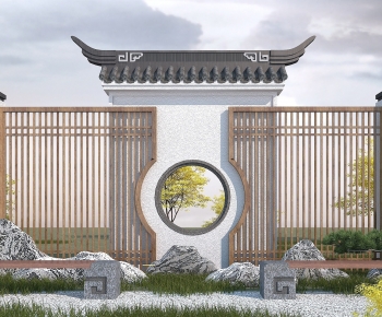 New Chinese Style Landscape Wall-ID:853240975