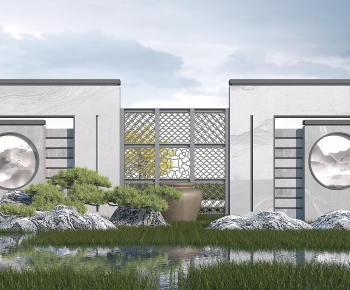 New Chinese Style Landscape Wall-ID:495469618