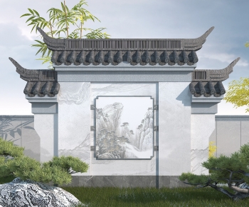 Chinese Style Landscape Wall-ID:258810578