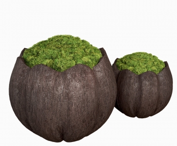 Modern Potted Green Plant-ID:557810075