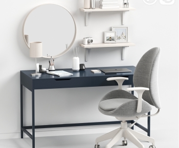 Modern Computer Desk And Chair-ID:653425935