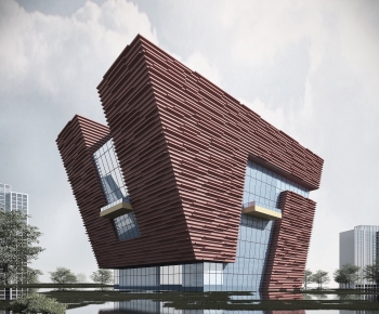 现代博物馆建筑外观-ID:453885083