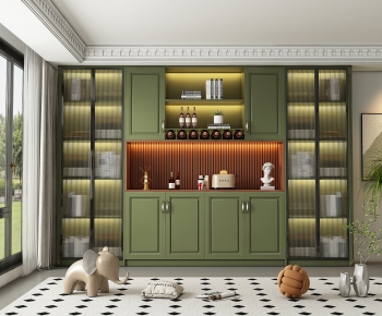 French Style Wine Cabinet-ID:956377982