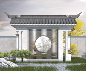 Chinese Style Landscape Wall-ID:447391031