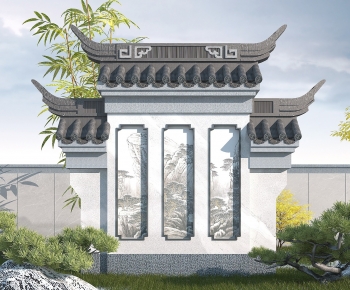 Chinese Style Landscape Wall-ID:211595061