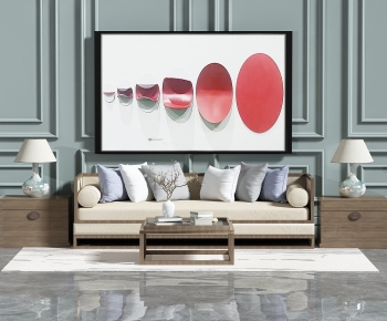 New Chinese Style Multi Person Sofa-ID:502909906