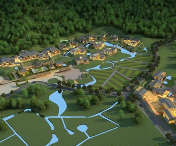 New Chinese Style Architectural Bird's-eye View Planning-ID:576039081