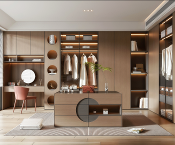 Modern Clothes Storage Area-ID:686810037