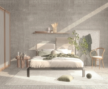 Wabi-sabi Style Bedroom-ID:580332044