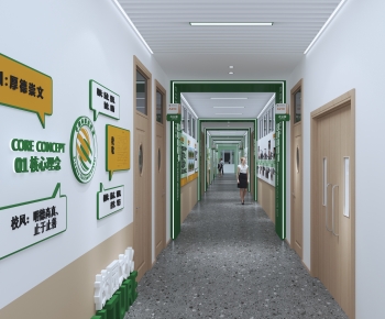 现代学校走廊-ID:134241107