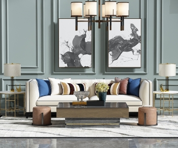 New Chinese Style Multi Person Sofa-ID:422424083