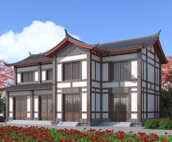Chinese Style Appearance Of Commercial Building-ID:913848977