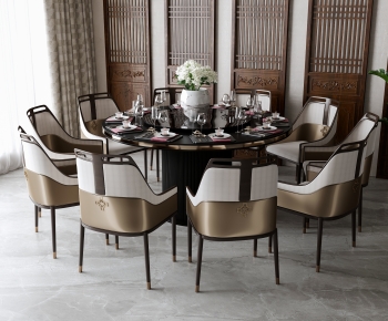 New Chinese Style Dining Table And Chairs-ID:296678076