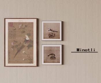 新中式花鸟装饰画组合-ID:848057034