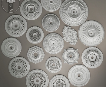 French Style Plaster Carved Top Plate-ID:867090279